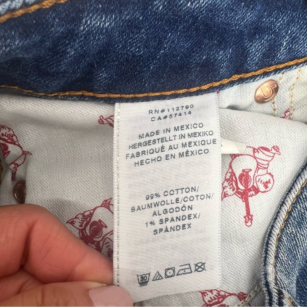 True‎ Religion Jeans Shorts World Tour Ricky Super T Made in USA Size 26 - Picture 9 of 10